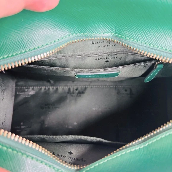 Kate Spade New York Madison Saffiano Leather Medium Satchel Green - Picture 11 of 13